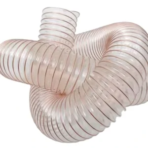 110mm PU Ducting Hose for Air Duct Steel Wire Reinforced Hose with Copper Plated Steel Wire Skeleton