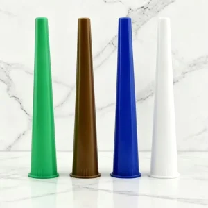 110mm Plastic Cone Pop Top Packaging Tube with Child Proof Caps