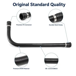 11531438633 Radiator Coolant Hose for BMW Standard OEM Replacement
