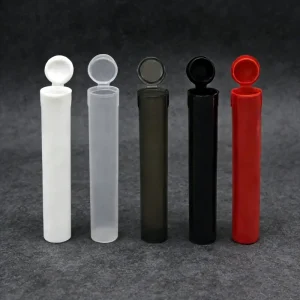 116 King Size 109mm Pre Bio degradable Plastic Child Resistant Tube Smell Proof Custom Pop Top Tube Rolled Tube