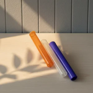 116 mm Clear Custom Color Pop Top Bottles Tubes Childproof Medical Plastic Vials for Proll with Label