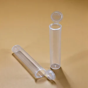 116mm Biodegradable Recyclable Disposable Eco Friendly Clear Pop Top Child Resistant Plastic Tube with Offset Printing