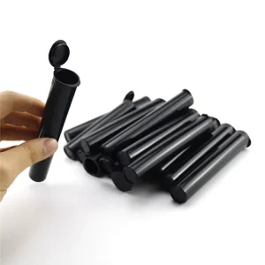 116mm Black Squeeze Cap Wrap Container Plastic Tube Rolling Packaging PP Tube