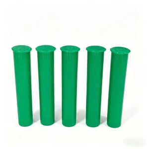 116mm Kingsize Customized Color Squeeze Food Grade Child Resistant Plastic PP Green Pop Top Tube