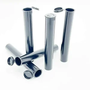 116mm Plastic Cigar Tube Pop Top Pre Black Smell Child Proof Plastic Test Tube Custom Roll Plastic Cigar Squeeze Tube Packaging