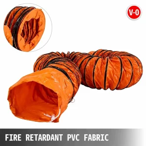 12 Inch 10m Flexible PVC Ventilation Duct Fire Retardant Air Duct Hose for Blower Exhaust Venting Industrial Confined Space
