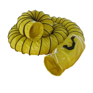 12 Inch 5m PVC Bag Attached Blower Rope Connection Fire Retardant Spiral Flexible Air Duct Hose