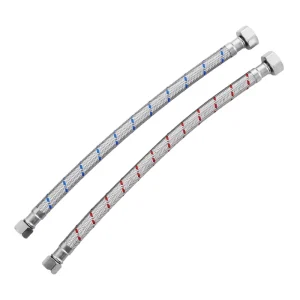 12 Inch Flexible Stainless Steel Braided Faucet Supply Hose for Kitchen & Bathroom Sink Faucet Replacement Parts