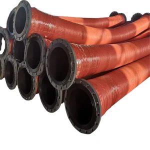 12 Inch Large Diameter High Tensile Reinforced Abrasion Resistant Synthetic Rubber Suction Flange Hose ISO9001 Certified 10 Bar