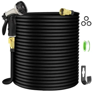 125ft Durable Rubber Latex High Pressure Expandable Garden Hose Flexible Water Hose