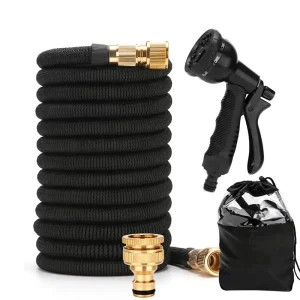 12mm ANSI Standard Expandable Garden Hose Reel Lightweight Rubber Anti-Abrasion Anti-Corrosion Telescopic