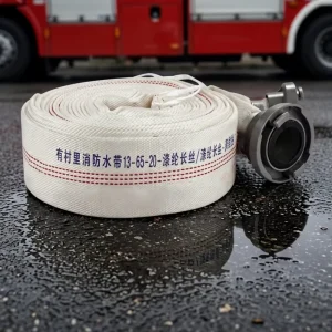 13-65-20 Polyurethane Lined Fire Hose 65mm X 20M High Pressure PU Lining Polyester Filament Fire Fighting Hose DN65