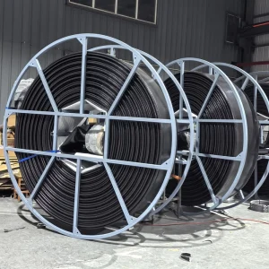 14” 150psi High Pressure Black TPU Layflat Irrigation Sludge Discharge Water Hose with C+E Coupling