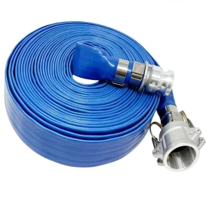 14-16 Inch High Pressure Braided Flexible Durable Anti-UV PVC Layflat Discharge Hose for Irrigation 100m Length