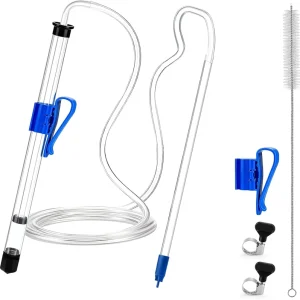 14″ Auto Siphon Bottling Wand 3/8″ Racking Cane Beer Wine Siphon Auto Siphon Pump Homebrew with 5.5FT Silicone Tubing & Clamp