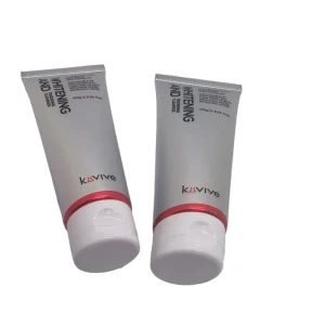 150ml Custom Luxury Silver Aluminum Plastic Tubes Cosmetic Empty Packaging Facial Cleanser Tubes With Flip Top Lid