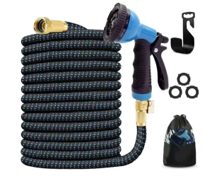15M/50FT 3X Expandable Magic Hose Latex Inner Flexible Portable Kink-Free Garden Hose for Cleaning, Watering & Car Washing