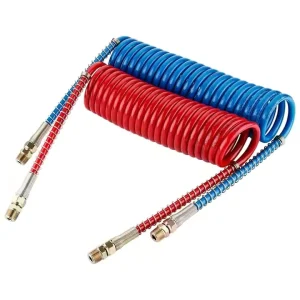 15ft Heavy Duty Coiled Pneumatic Hose PA12 Nylon air hose for Truck Brake System