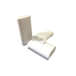 15g Plastic White Oval Shape Empty Custom Deodorant Lip Balm Sun Block Screw Cap 100pcs Bottle