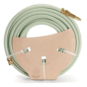 15m 1 2 PVC Garden Hose Set with Adjustable Spray Nozzle and Brass Connector