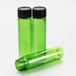 15ml 25ml 35ml Food Grade PET Liquid Vial Green Color Tube with Tamper-proof Plastic Cap