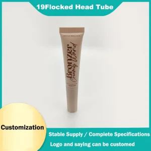 15ml Custom Plastic Tubes PE Tubes with Flocked Brush Head Cosmetic Empty Tube Packaging for Face Mask Serum Hair Removal Cream