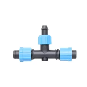 16 14 16mm Open Hole Lock Nut Type Tee PE Pipe Plastic Quick Connector Garden Tools Water Hose Farm Agricultural Irrigation