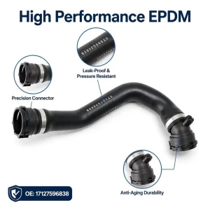 17127596838 Leak-Proof Radiator Upper Hose for BMW E60 E61 N52 Engine