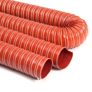 175mm Flexible Air Duct Hose Fiberglass Heat Resistant with 300 Degree High Temperature Custom Cutting Service