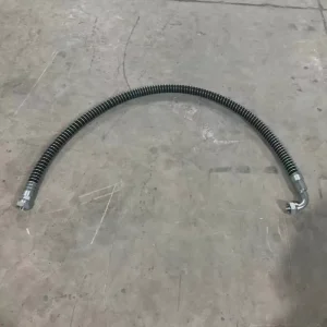 19-4 (ID 32) High-Pressure Oil Hose 1.5m Length, 1-inch D-Type Fittings (1 Straight + 1 Bent), with Spring Guard
