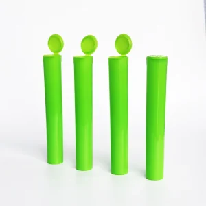 19*95mm CR Rolling Paper Packaging Pre Plastic Roll Tube with Squeeze Child Resistant Lid