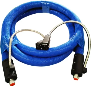 19MM Flexible Hot Melt Glue Hose Electric PTFE Heated Hose 60~+260 Temperature Max 15Mpa Pressure for Gluing Oil Grease