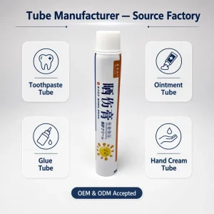 19mm Plum Design Aluminum Plastic Cosmetic Tube Offset Printing for Toothpaste Hand Cream Ointment Packaging
