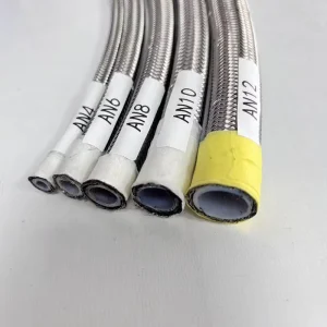 1M/2M/3M/5M AN3 AN4 AN6 AN8 AN10 Racing Hose 304 Stainless Steel Braided PTFE Brake Hose Fuel Oil Line Oil Cooler Hose Pipe