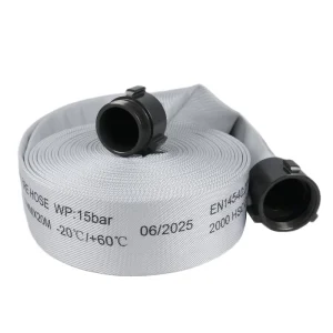 2″ 3/4 Inch Hose EPDM Rubber Canvas Fire Hose With NPT Fitting Nozzle