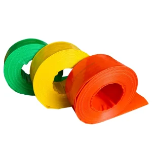 2 6 Inch Agricultural Irrigation PVC Layflat Water Hose Red Blue Orange Lightweight Flexible High Pressure 10 100m