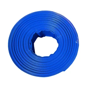2” Blue 100 Meters High Pressure Flexible Water Delivery PVC Layflat Hose Discharge Plastic Pipe Weather Resistant Cutting
