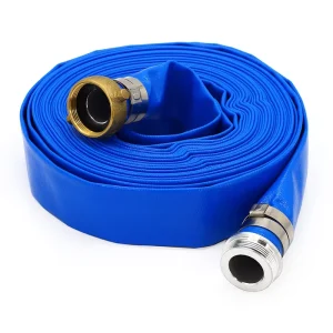2″ Blue High Pressure Durable Backwash Hose Swimming Pool Heavy Duty Reinforced Flex Drain Hose with Aluminum Pin Lug 100ft