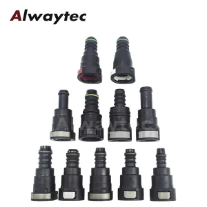 2 Button QC Elbow Plastic Pipe Connector Plug Plastic Tube Connectors Universal Fuel System Nylon Hose