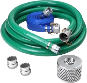 2” Flexible PVC Water Hose Kit 20ft Suction & 65ft Layflat Hose Accessories ISO9001 CE Certified for Irrigation