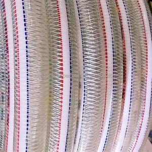2 Inch 8 bar Heavy Duty High Quality Oil Reistant Transparent Flexible PVC Reinforced Hose
