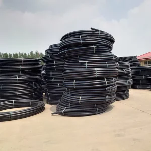 2 Inch Black Polyethylene Perforated Drain Pipe Flexible Hose for Irrigation
