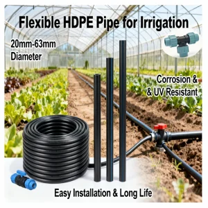 2 Inch Plastic Flexible Drain Hose Plastic Tube Farm Irrigation 32mm 63mm 75mm 125mm Poly Pipe Water Supply Irrigation Pipe