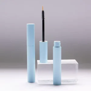 2 in 1 10ml Blue Plastic Empty Mascara Tubes Round Shape OEM Cosmetic Makeup Tools