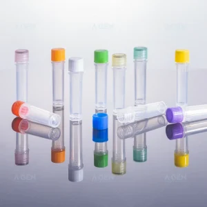 2.0ml Disposable PP Screw Cap Tube Clear with Colored Lid for Lab Sample Storage Lab Consumable