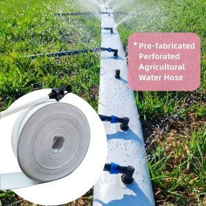 2.5-5 Inch Pre drilled PE Canvas Hose Agricultural Irrigation Mainline High Pressure Resistant