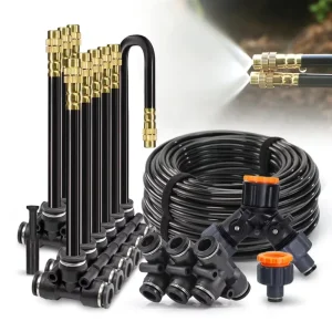 20/30m DIY Free Bending Universal Sprayer Kit 5/8mm Hose Patio Misting Cooling System Garden Plant Fogging Watering Irrigation