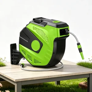 20/30m Eco Friendly Garden Hose Reel Wall Mounted Water Hose Reel Box Auto Rewind with Carry Handle and Stop Function