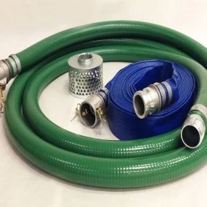 20′ PVC Suction Hose 50′ Agricultural Water Irrigation Hose Pipes Blue Green -10 +65 Aluminum Camlock Fittings