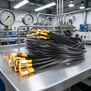 20MPa High Pressure DN2 Microbore Hydraulic Test Hose Fibre Polyurethane Oil Resistant Flexible Test Coupling